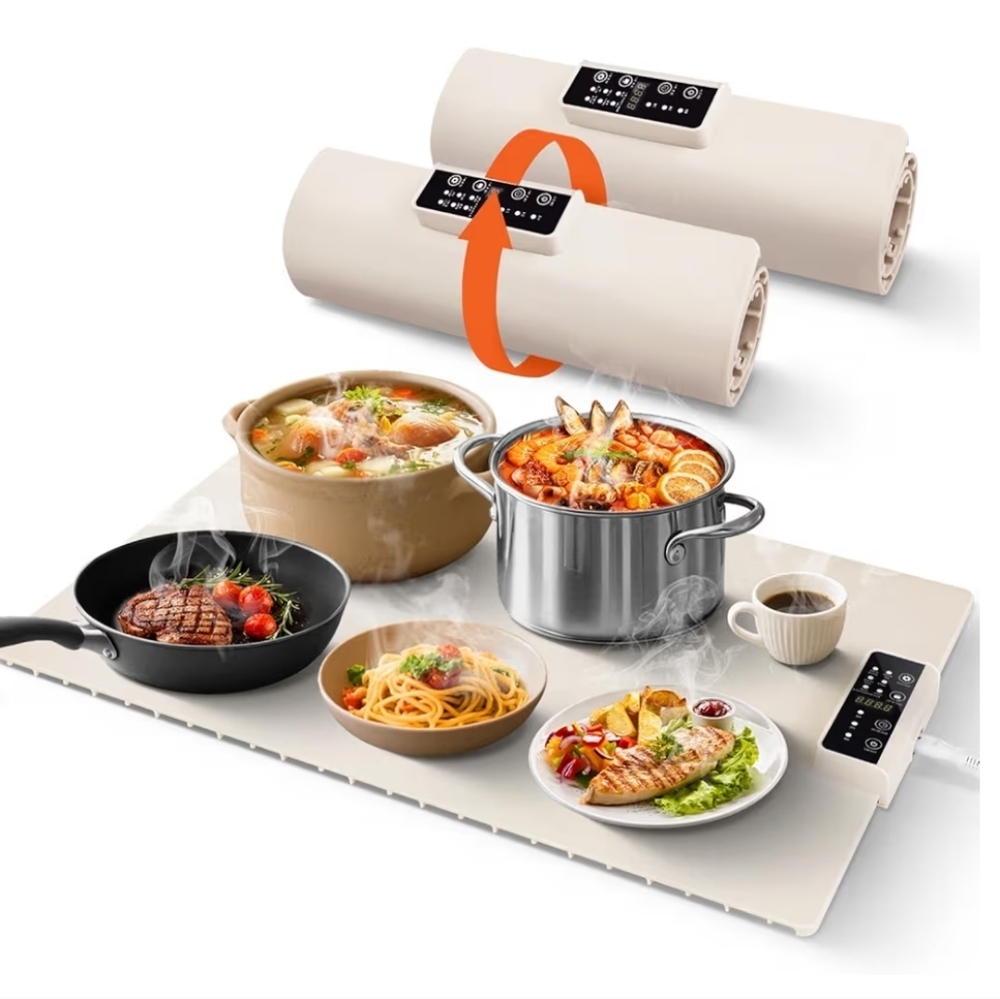Electric Countertop Food Warming Mat - Cream